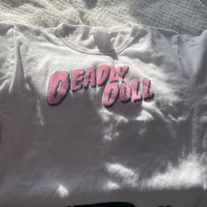 Deadly Doll Baby Tee Size Large